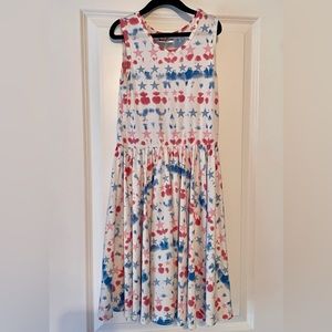 Red white and blue swing dress